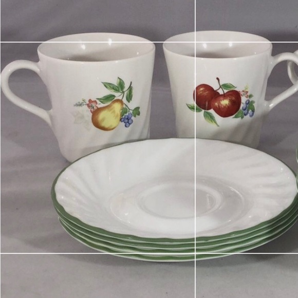 Corelle Dining Corelle Coordinates Stoneware Cups And Saucers
